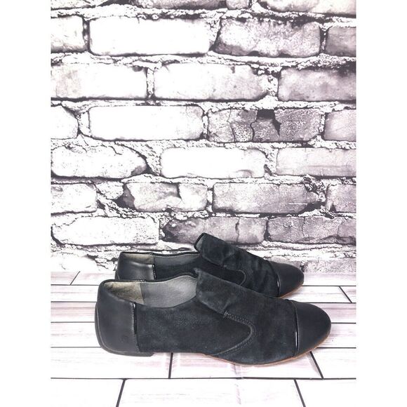 Tsubo Black Suede Leather Cap Toe Casual Loafers Flats Shoes Women’s 6M US/37EU - Picture 3 of 16